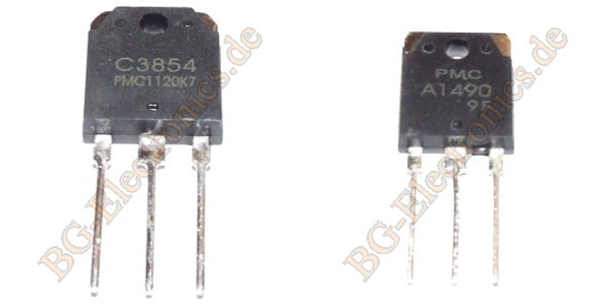 2 x 2SC3854 & 2SA1490 2 Paare 2 pair 4 Transistoren 80W 8A 120V PMC TO-3P 4pcs - Bild 1 von 1